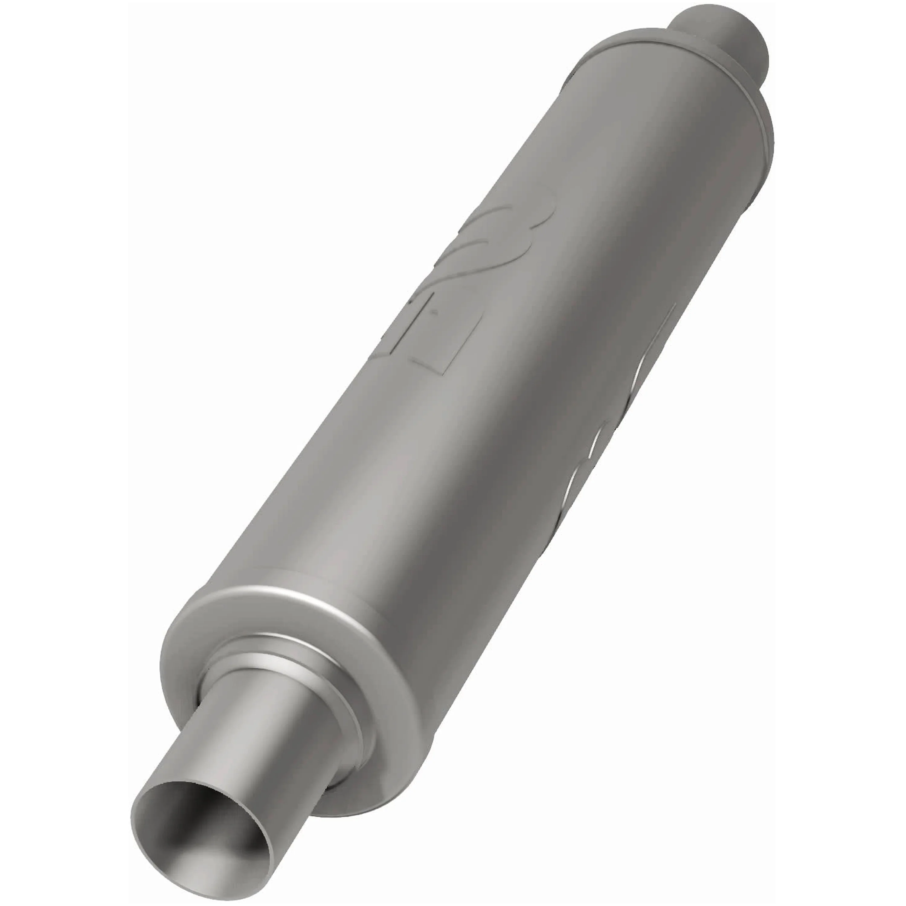 MagnaFlow 4 in. x 18 in. Round Straight-Through Performance Exhaust Muffler 10424 - Image 3