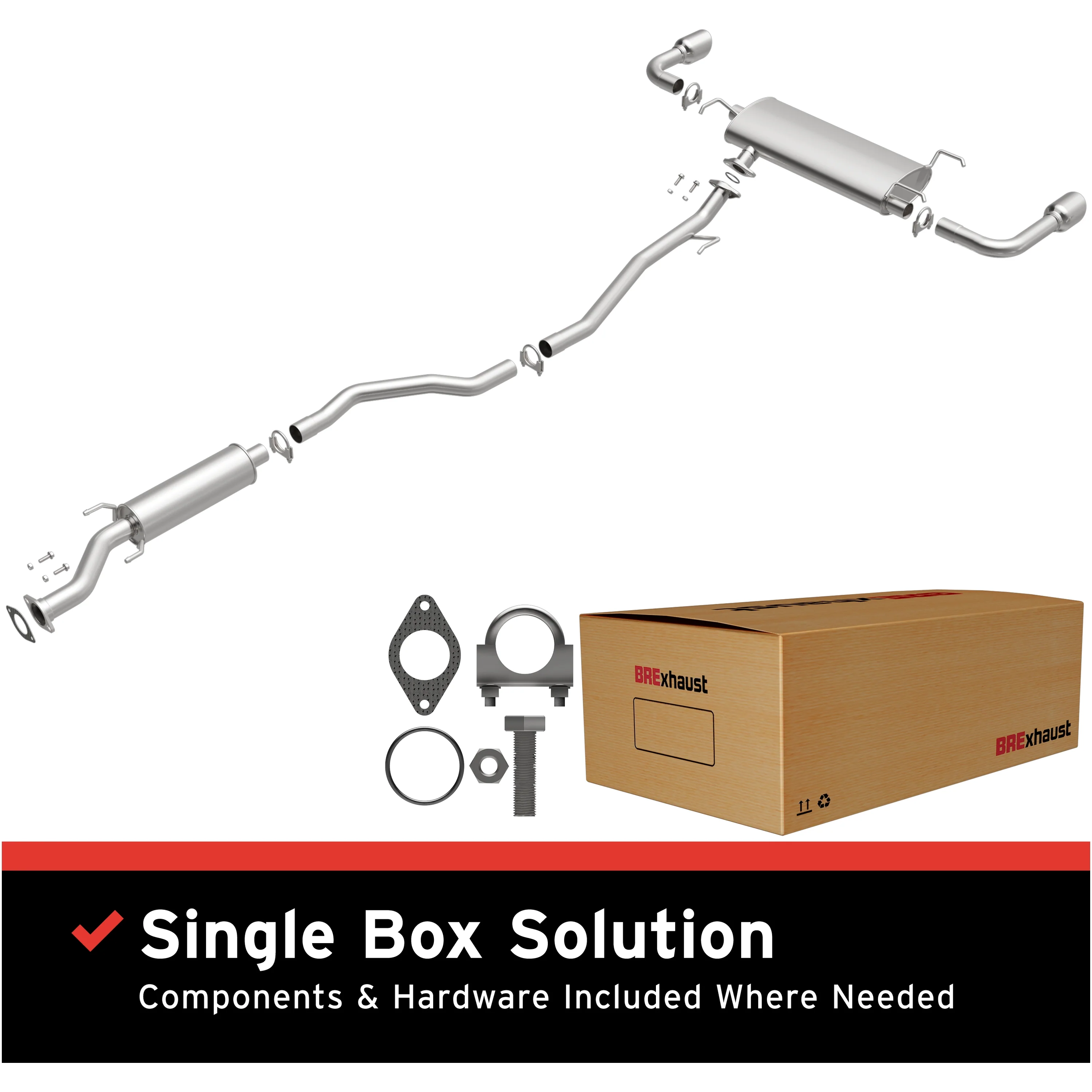 BRExhaust 2009-2024 Nissan Murano 3.5L Direct-Fit Exhaust System Kit 106-0137