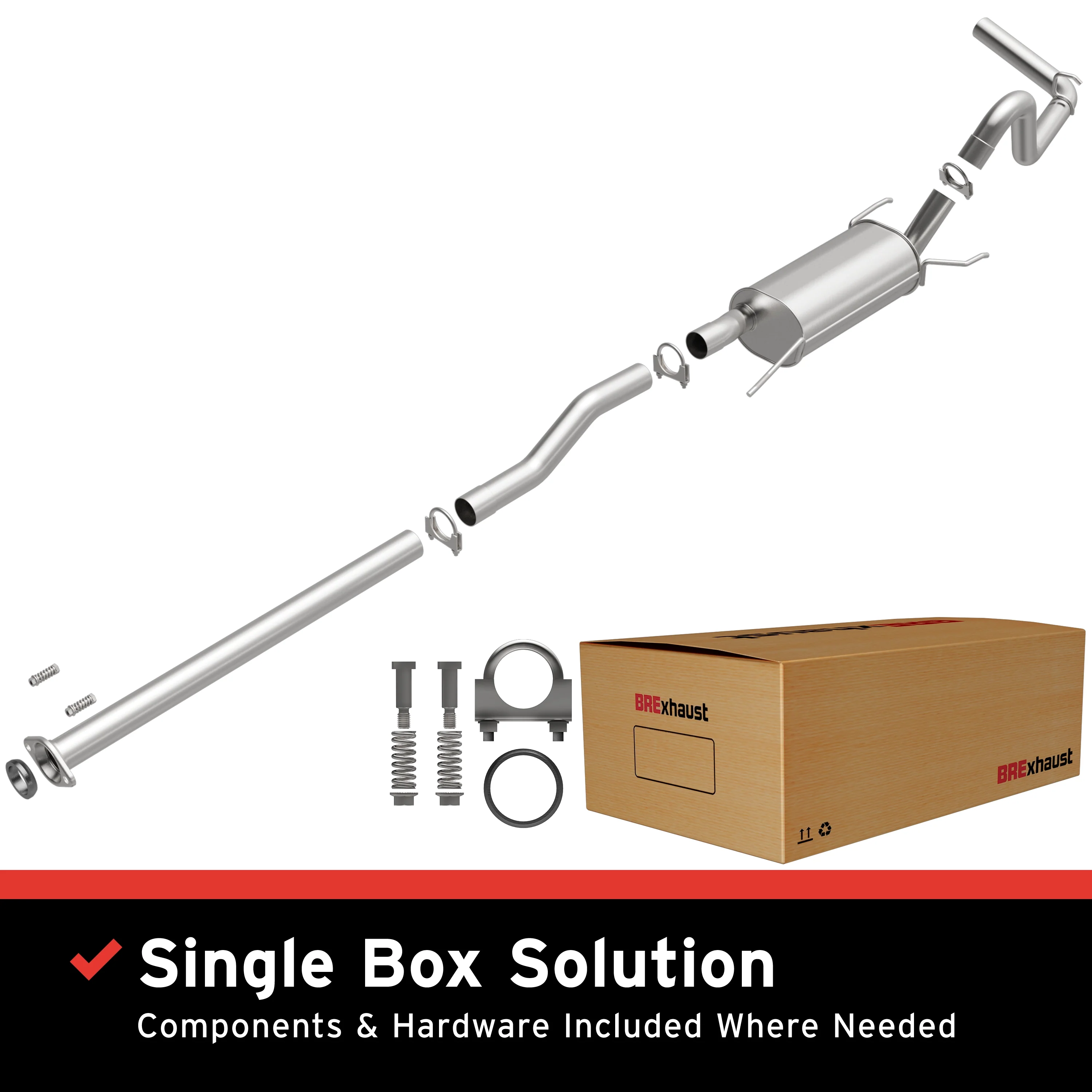 BRExhaust 2005-2012 Toyota Tacoma 4.0L Direct-Fit Exhaust System Kit 106-0171