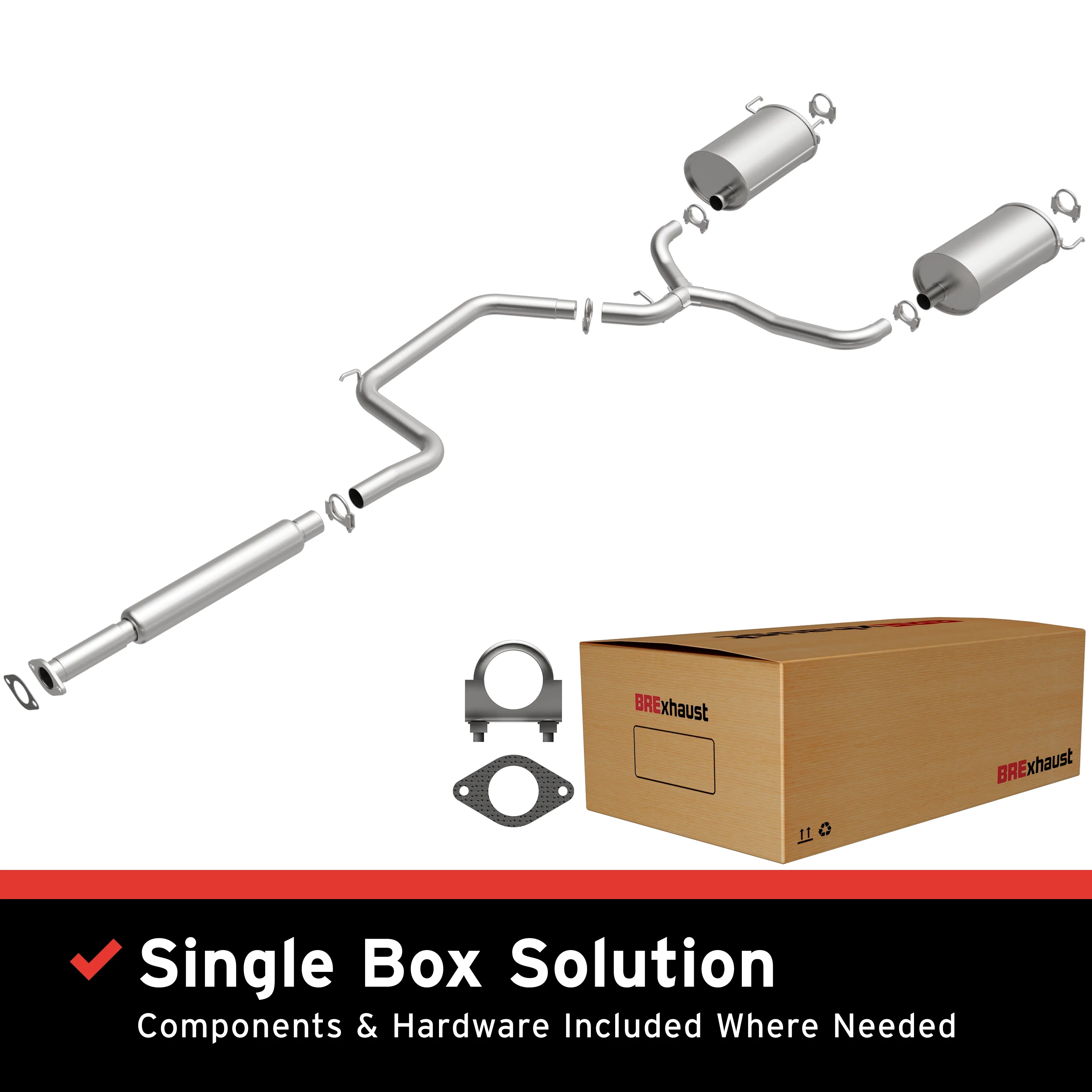 BRExhaust Direct-Fit Exhaust System Kit 106-0224