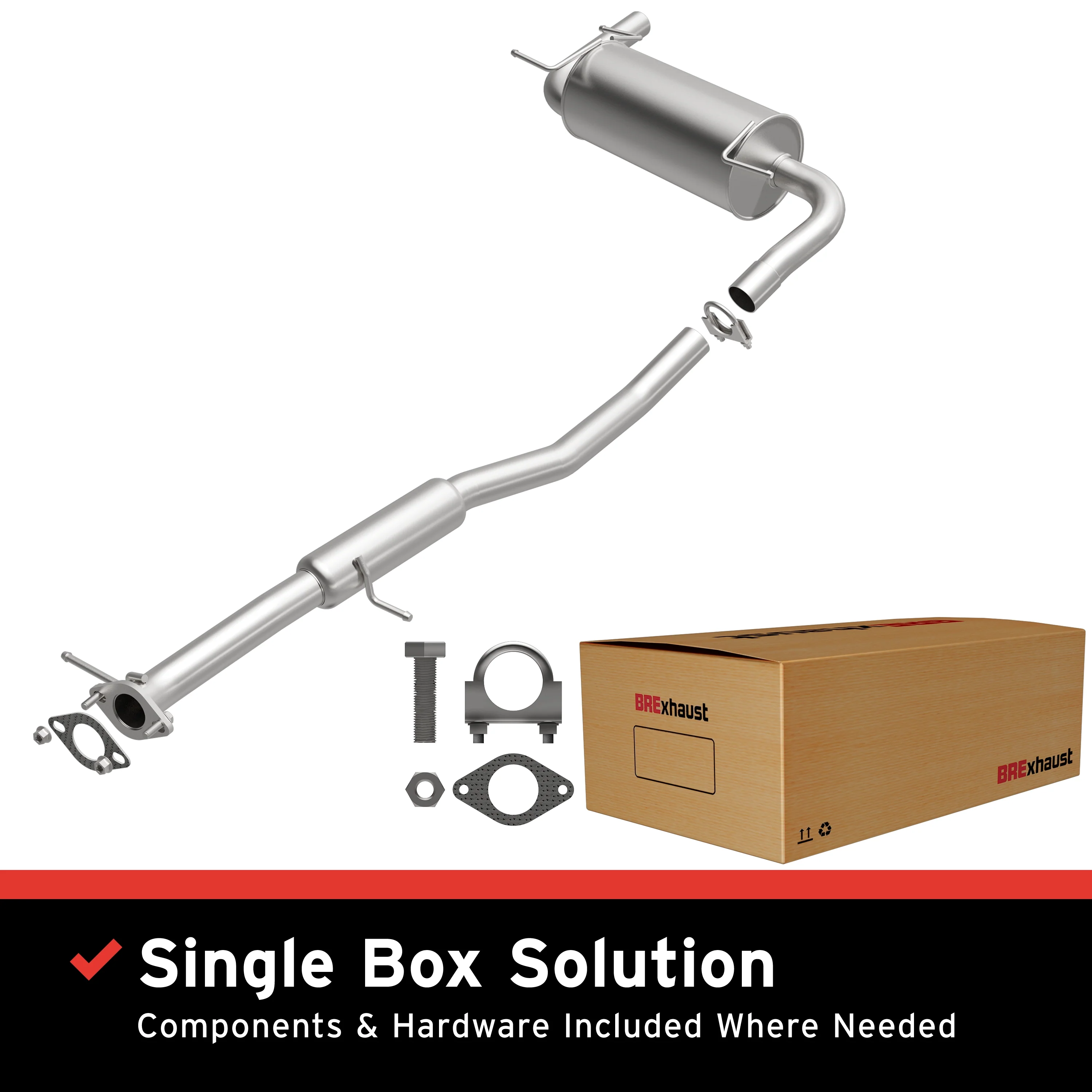 BRExhaust 1990-1993 Mazda Miata 1.6L | 1994-1995 Mazda Miata 1.8L Direct-Fit Exhaust System Kit 106-0246