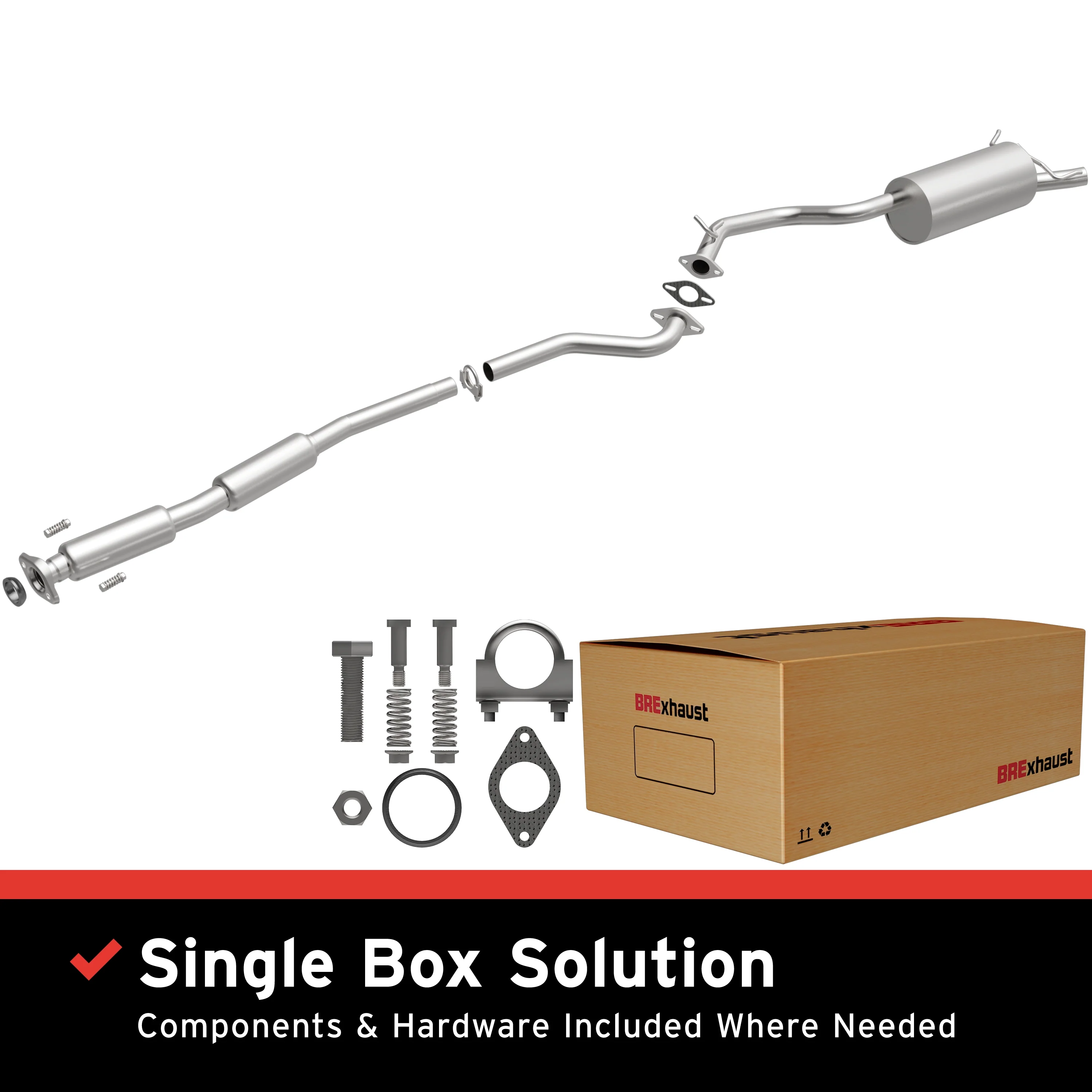 BRExhaust 2004-2006 Subaru Baja 2.5L Direct-Fit Exhaust System Kit 106-0249
