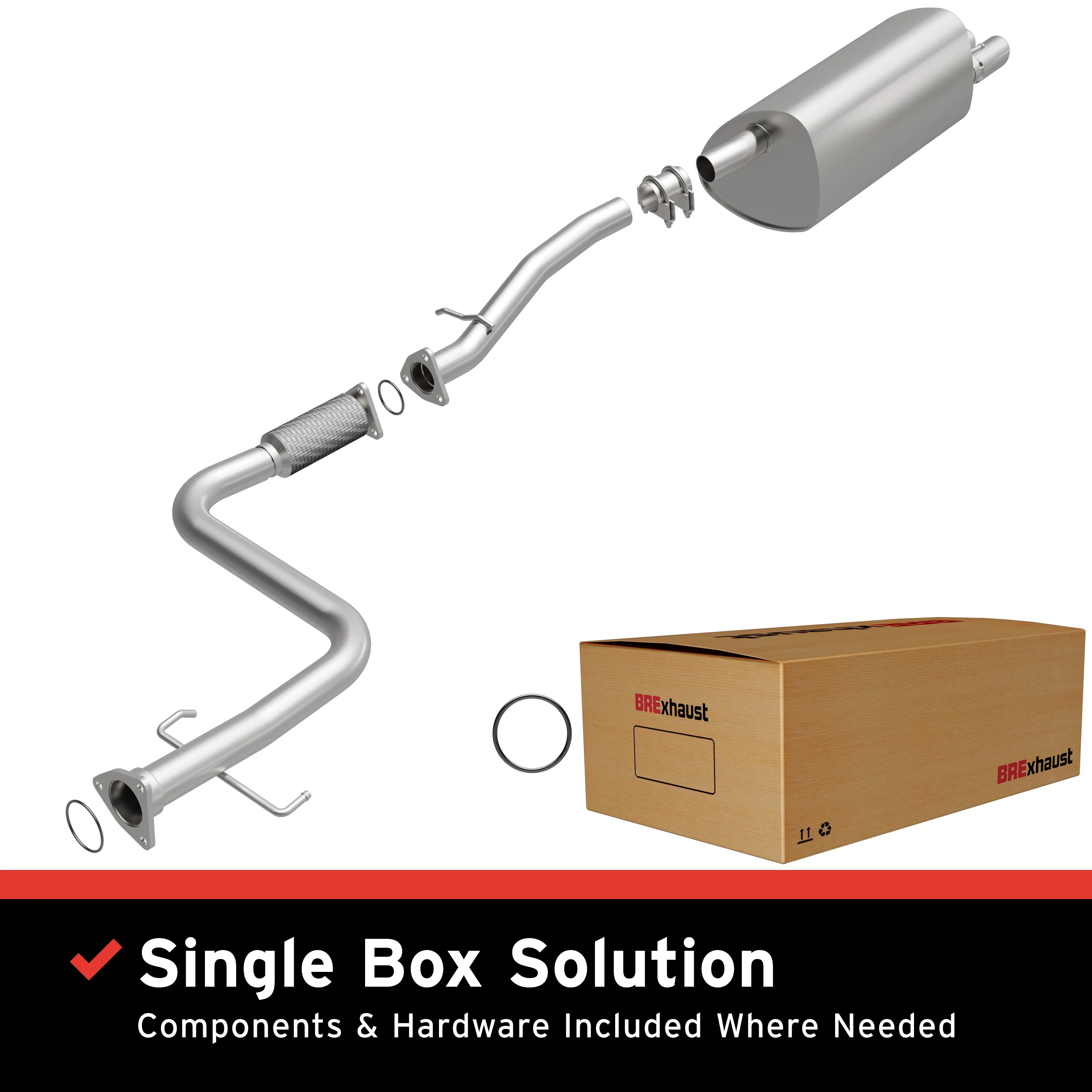 BRExhaust 1996-2004 Acura RL 3.5L Direct-Fit Exhaust System Kit 106-0297