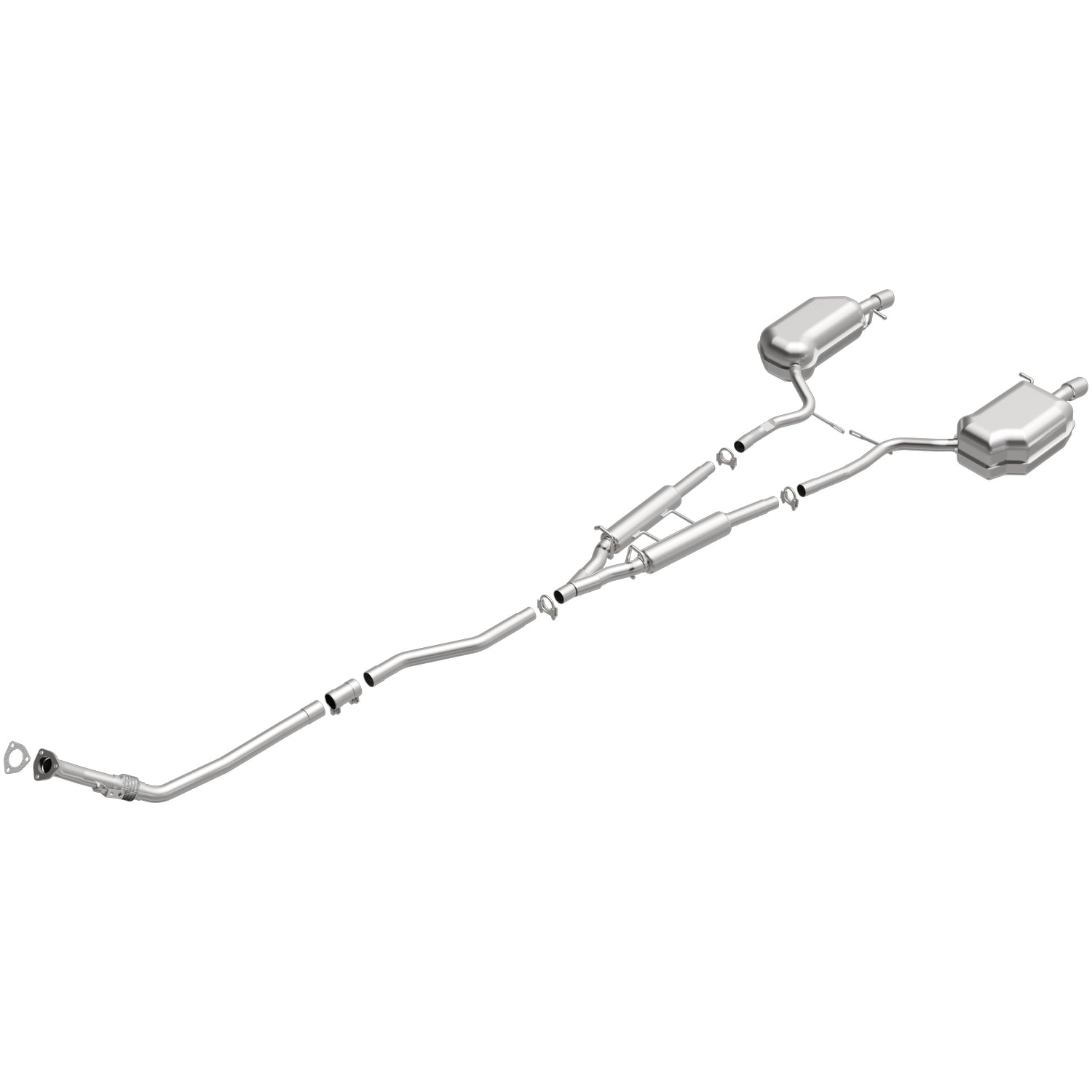 BRExhaust 2004-2005 Audi A4 Quattro 1.8L Direct-Fit Exhaust System Kit 106-0317 - Image 2