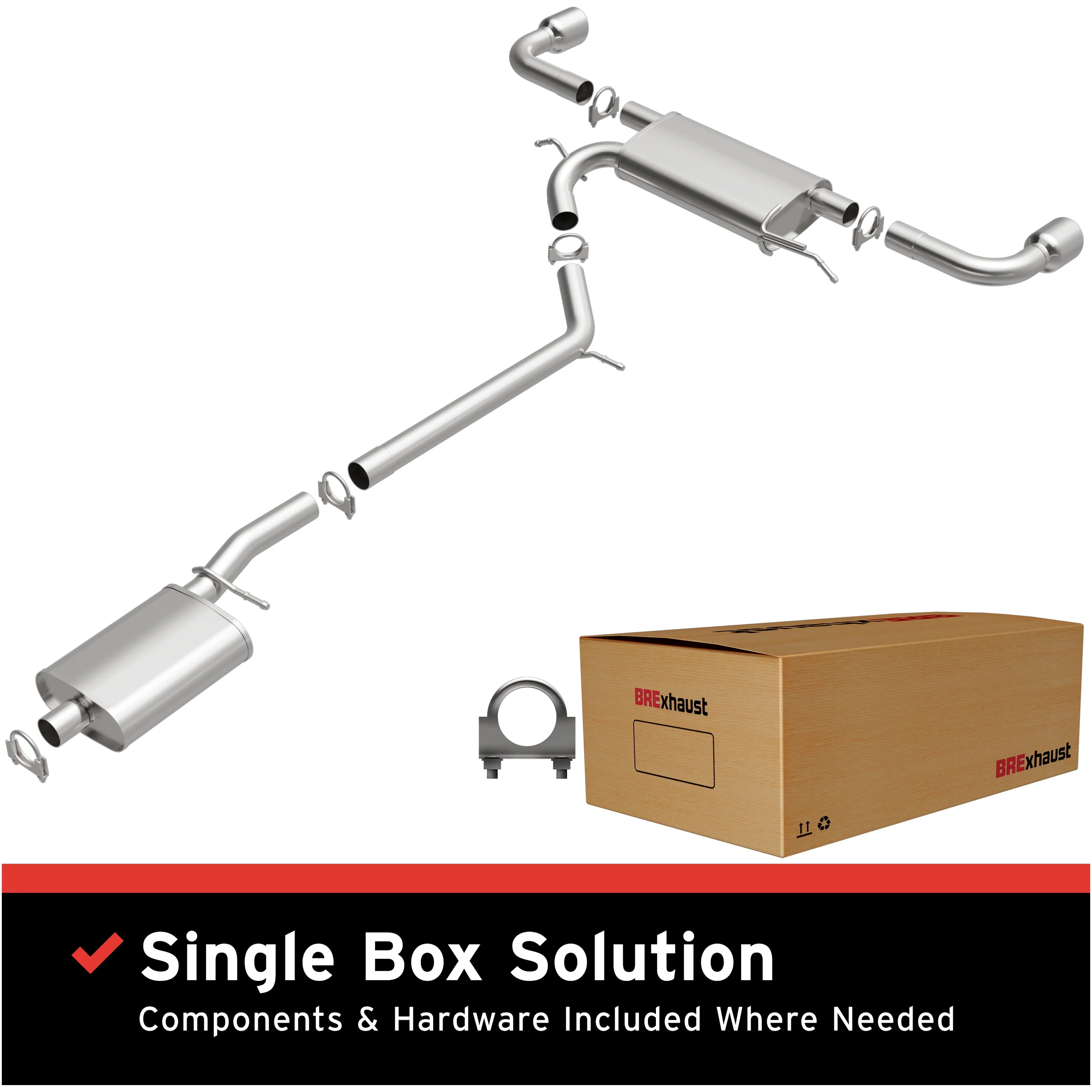 BRExhaust Direct-Fit Exhaust System Kit 106-0447