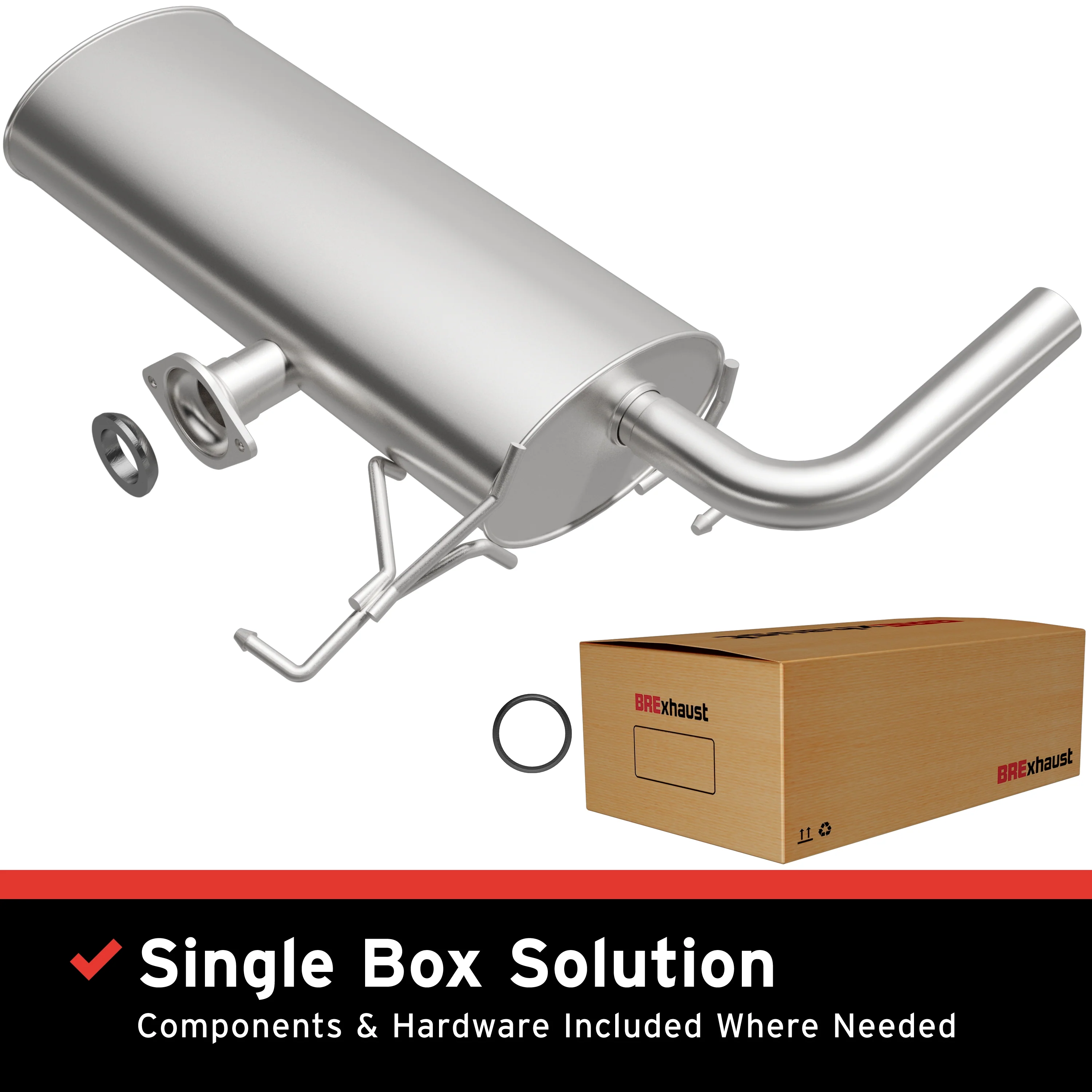 BRExhaust 2008-2015 Mitsubishi Lancer 2.0L | 2009-2015 Mitsubishi Lancer 2.4L Direct-Fit Exhaust System Kit 106-0521
