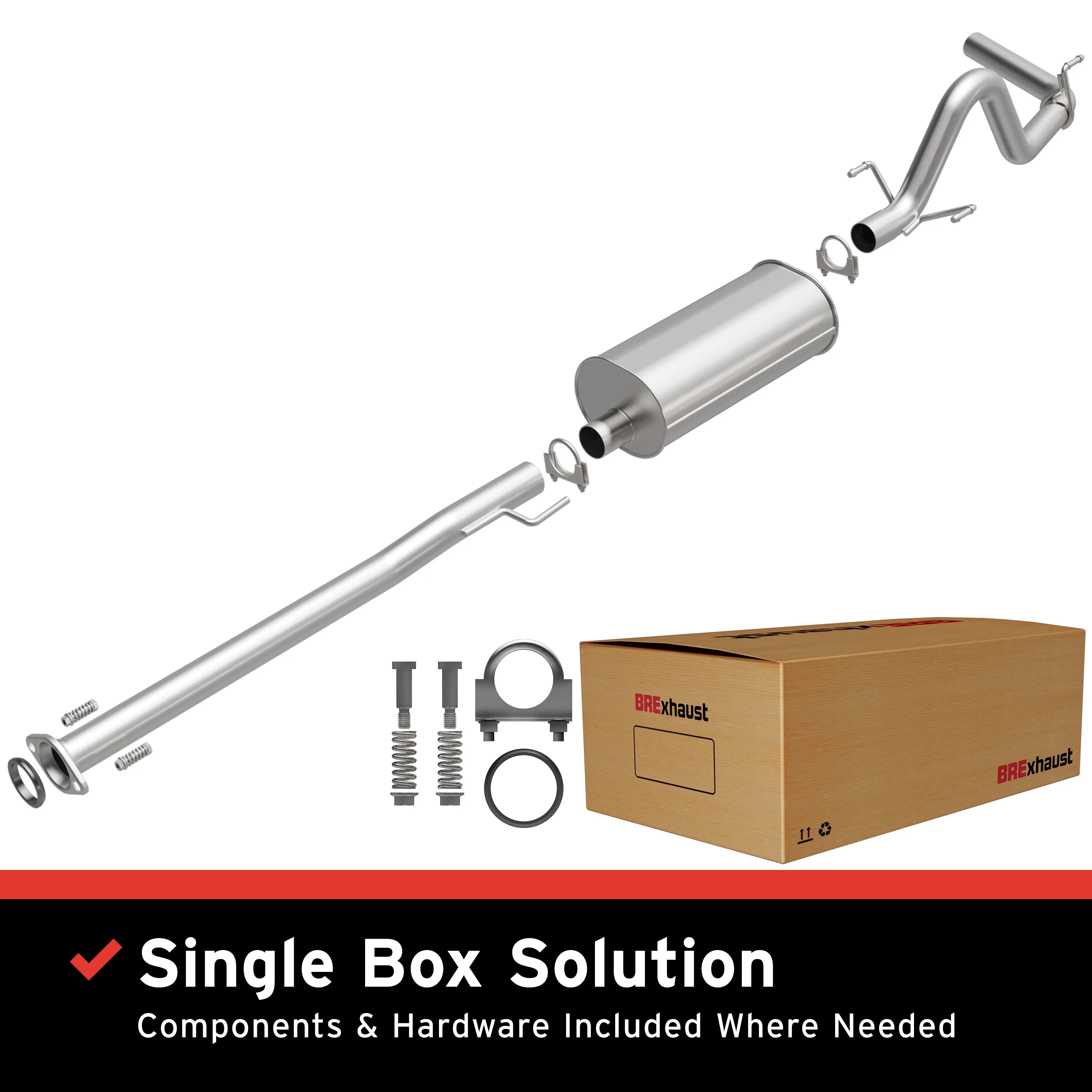 BRExhaust 2013-2015 Toyota Tacoma 4.0L Direct-Fit Exhaust System Kit 106-0792