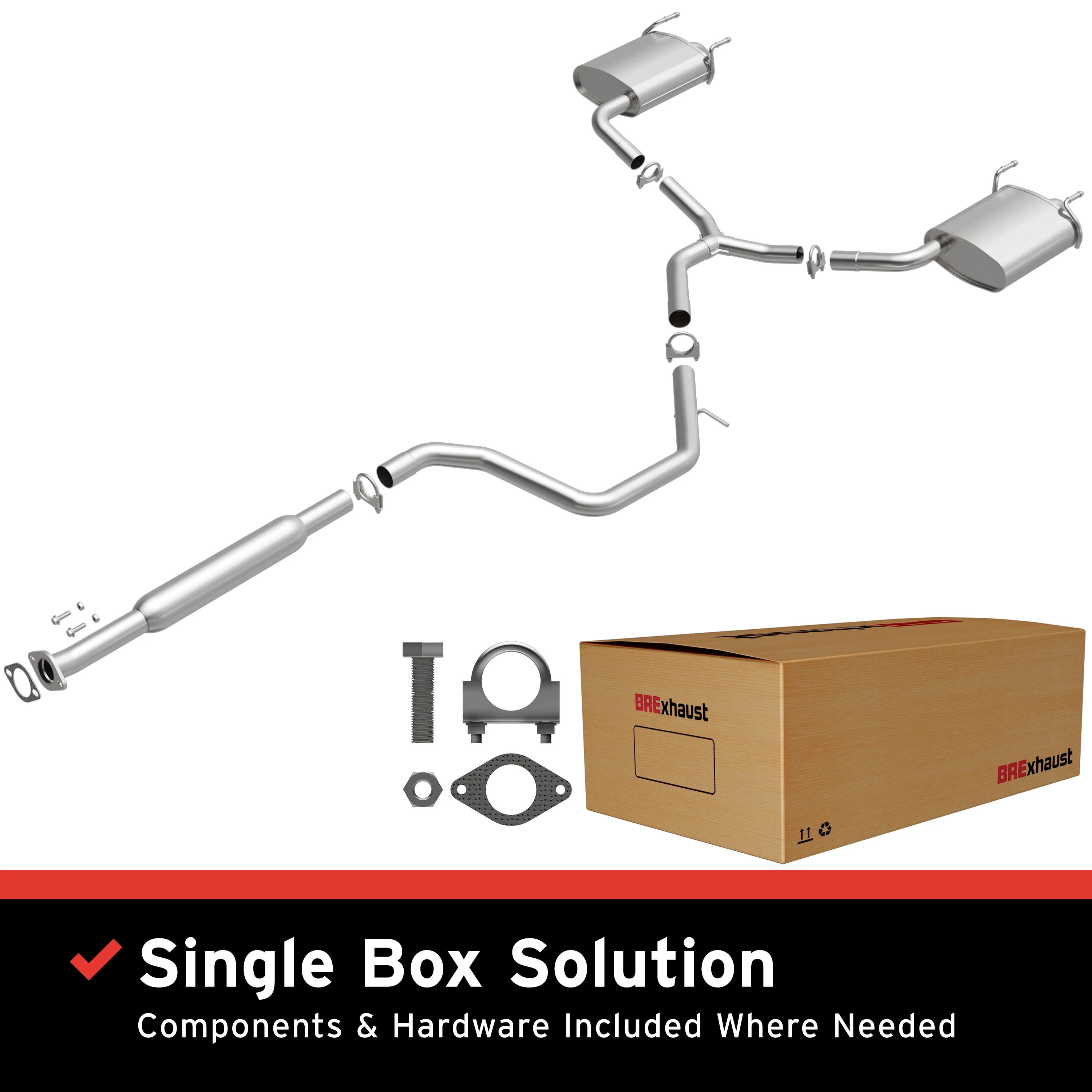 BRExhaust 2010 Buick LaCrosse 3.0L | 2010-2011 Buick LaCrosse 3.6L Direct-Fit Exhaust System Kit 106-0898