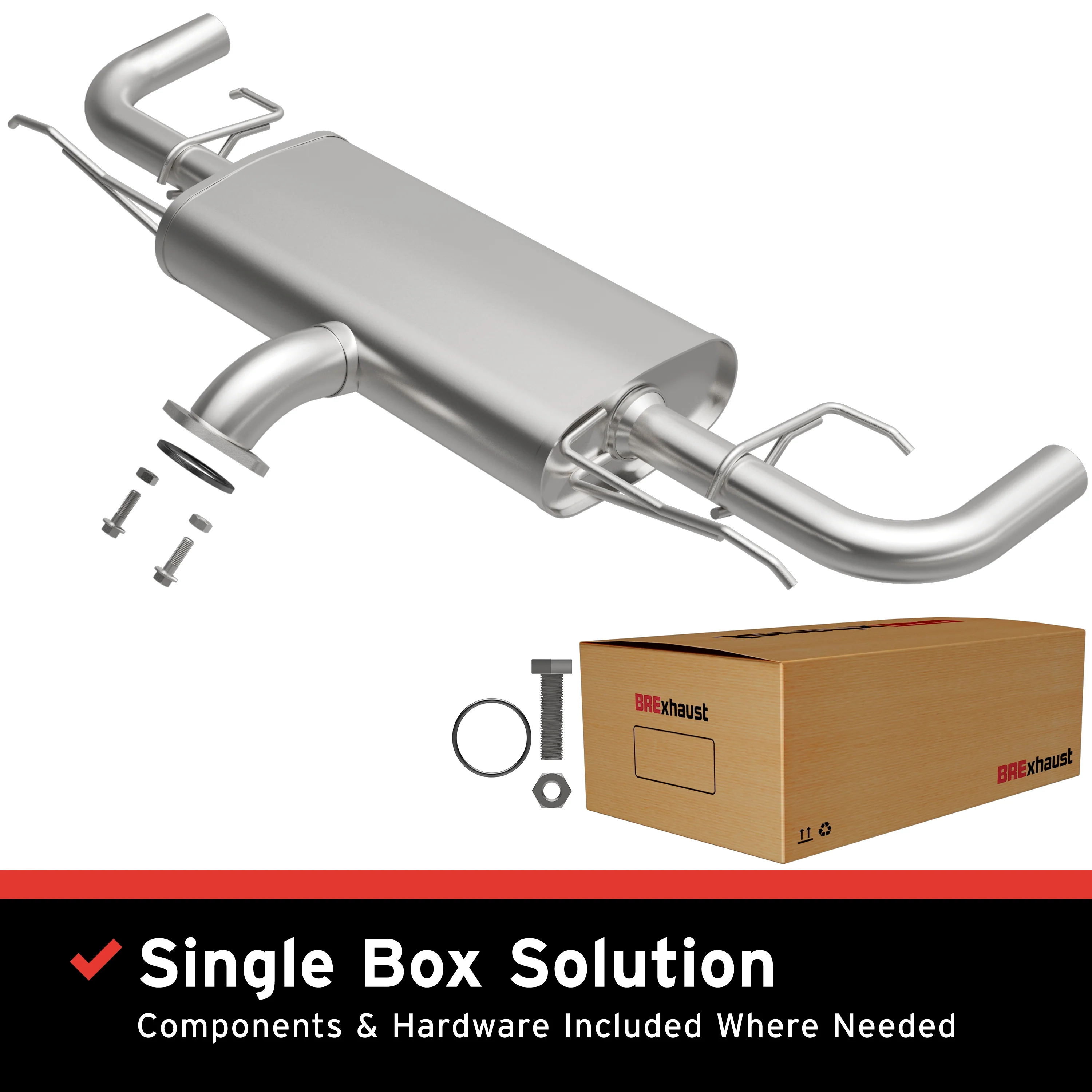 BRExhaust 2014-2016 Mazda CX-5 2.5L Direct-Fit Exhaust System Kit 106-0976