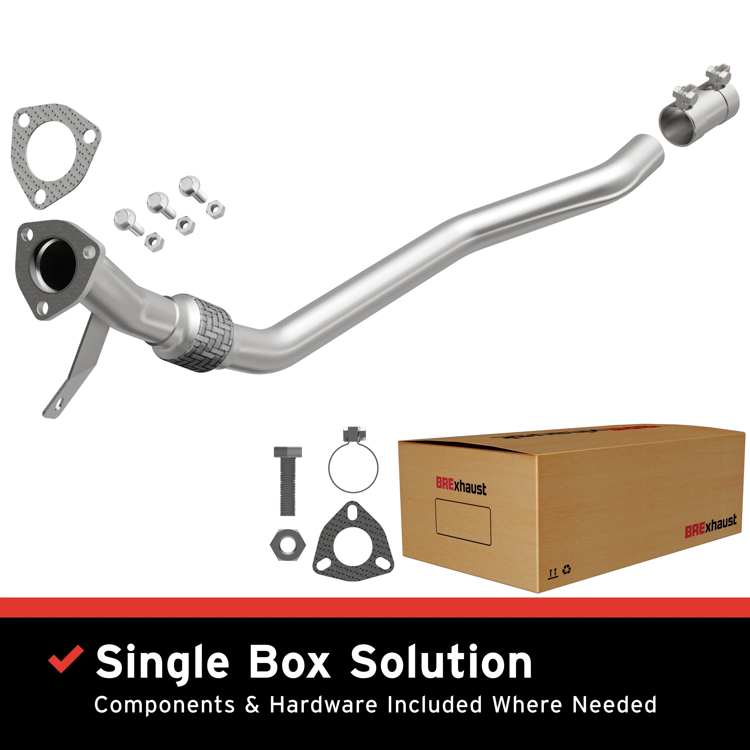 BRExhaust 2005-2008 Audi A4 2.0L Direct-Fit Exhaust Front Pipe Kit 107-0259