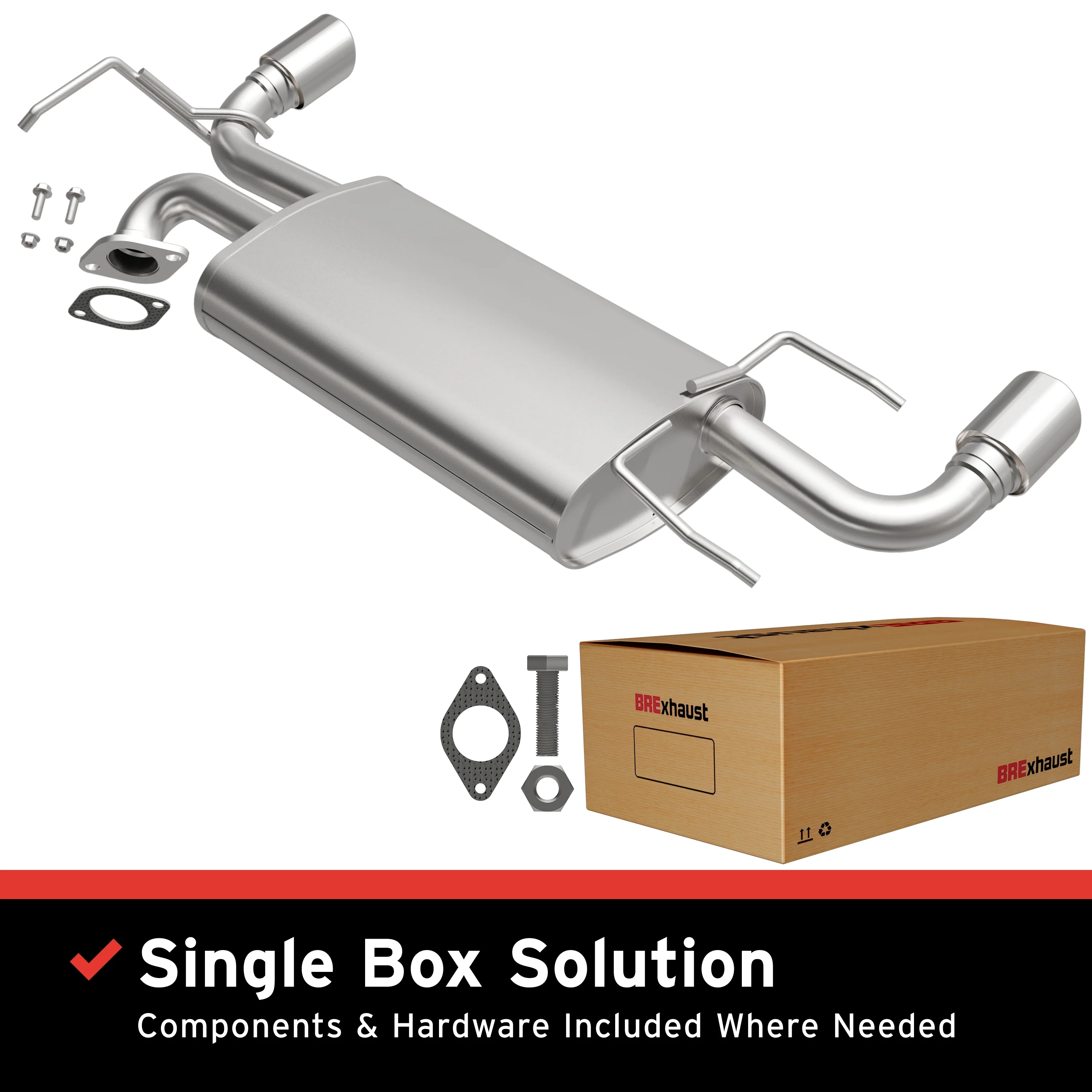BRExhaust 2003-2007 Nissan Murano 3.5L Direct-Fit Exhaust Muffler Kit 108-0029