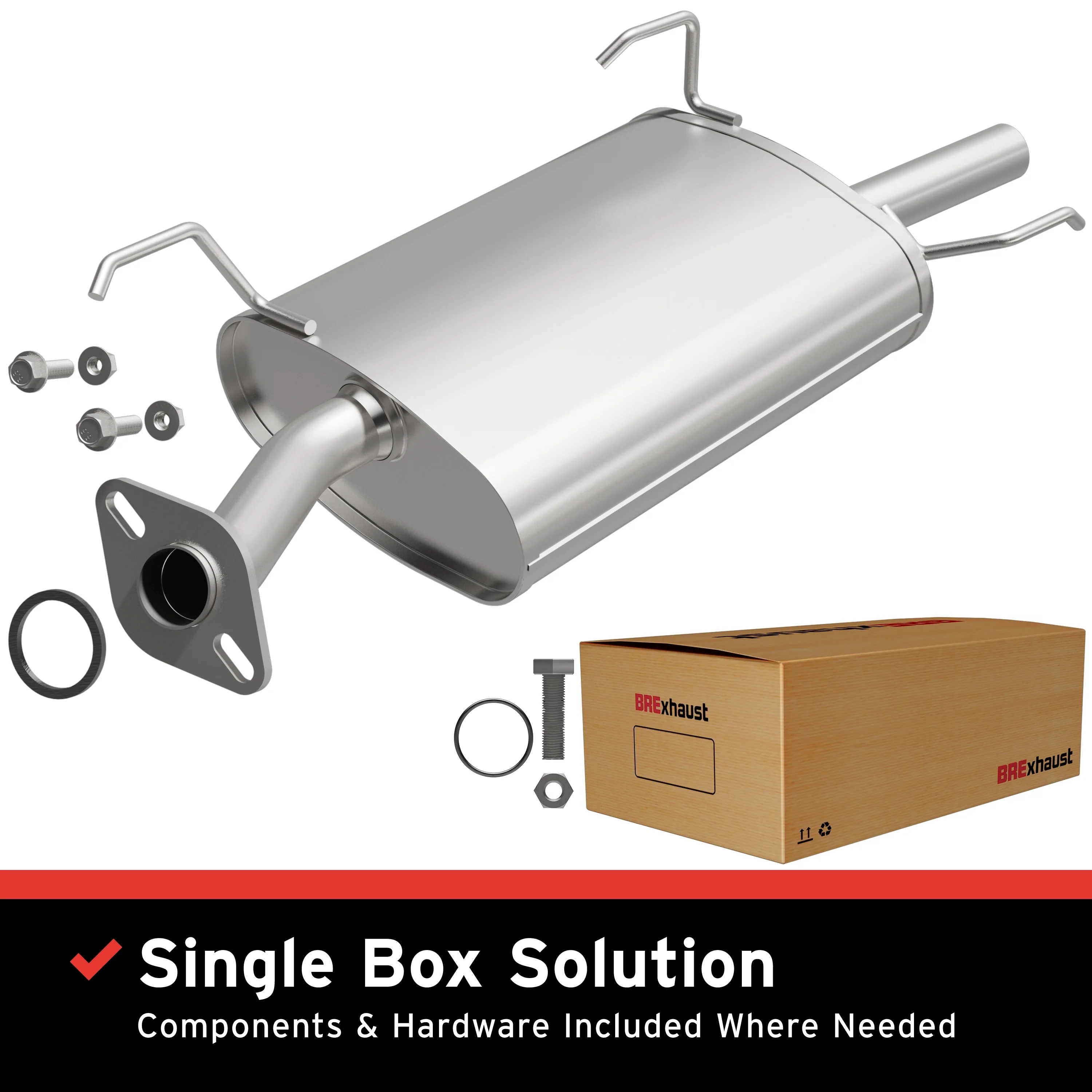 BRExhaust 2000-2006 Nissan Sentra 1.8L Direct-Fit Exhaust Muffler Kit 108-0044