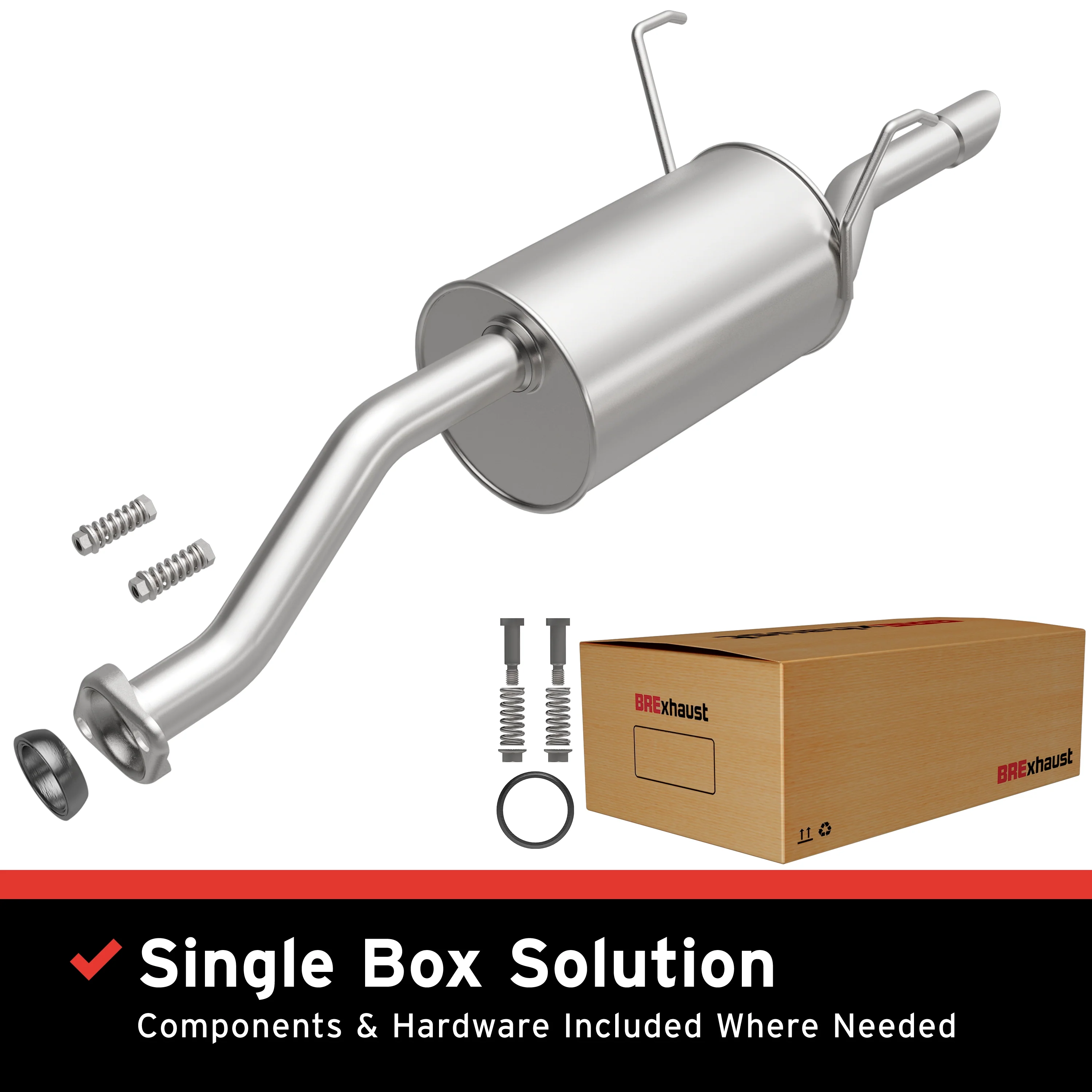 BRExhaust 2001-2005 Acura EL 1.7L | 2001-2005 Honda Civic 1.7L Direct-Fit Exhaust Muffler Kit 108-0097