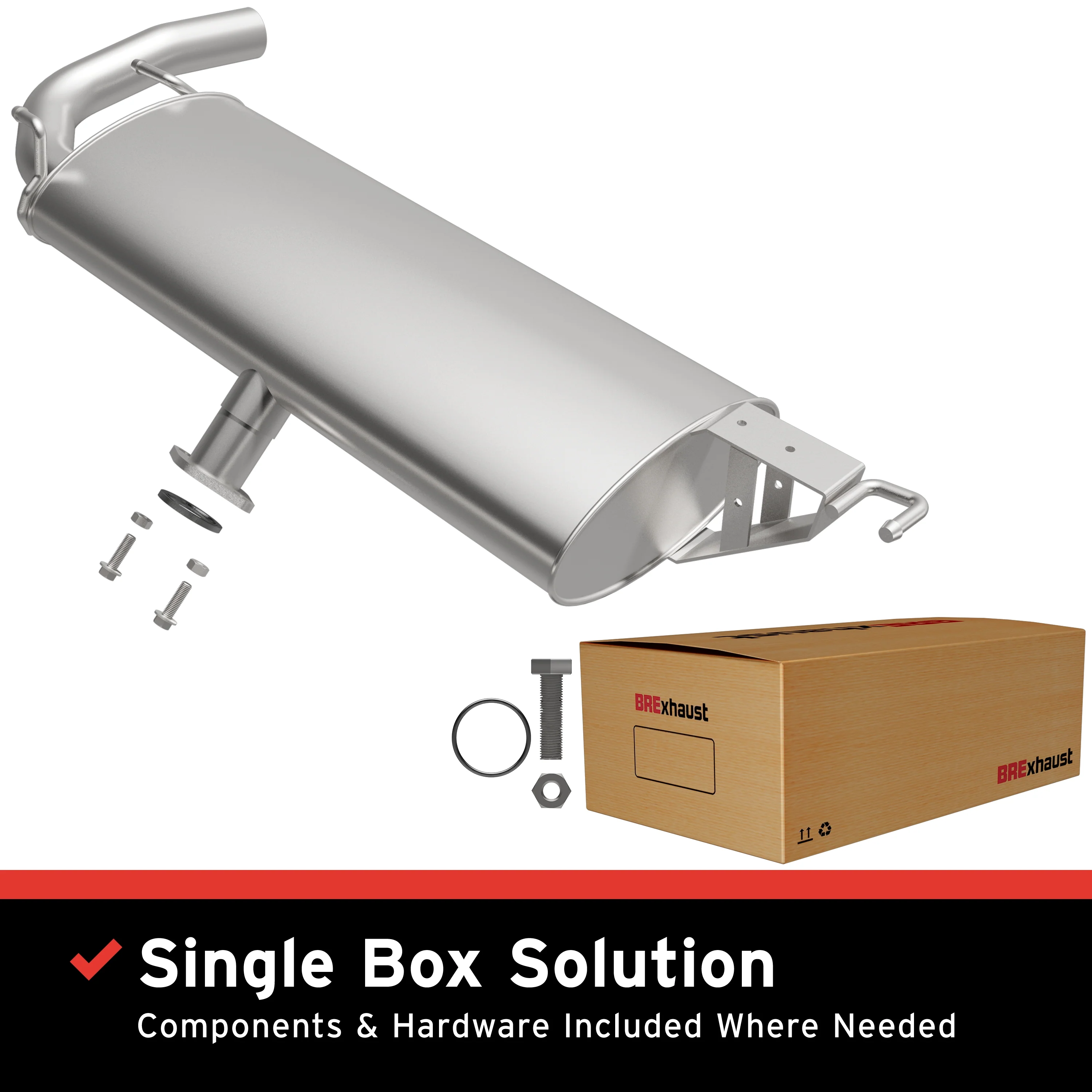 BRExhaust 2006-2008 Suzuki Grand Vitara 2.7L Direct-Fit Exhaust Muffler Kit 108-0120