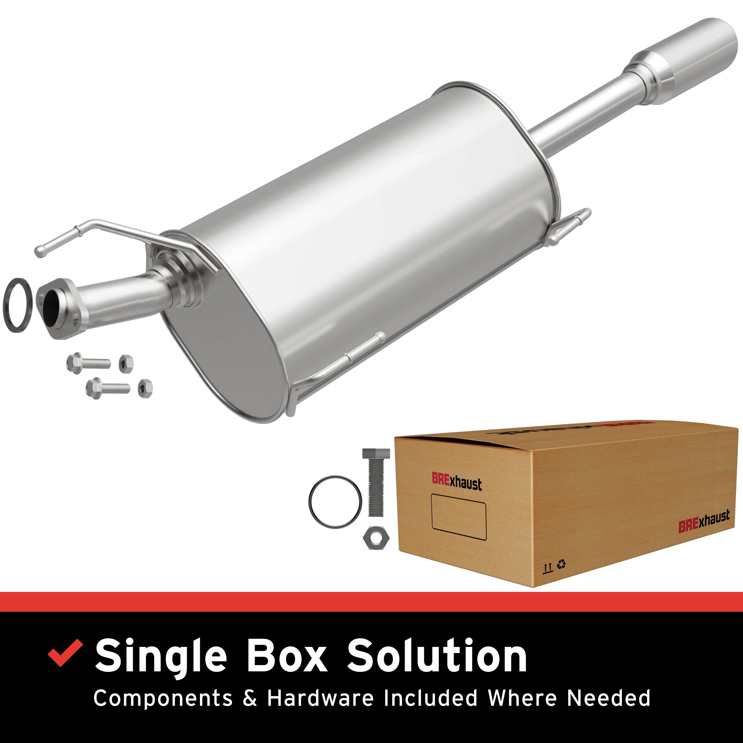 BRExhaust 2013-2019 Nissan Sentra SR 1.8L Direct-Fit Exhaust Muffler Kit 108-0239
