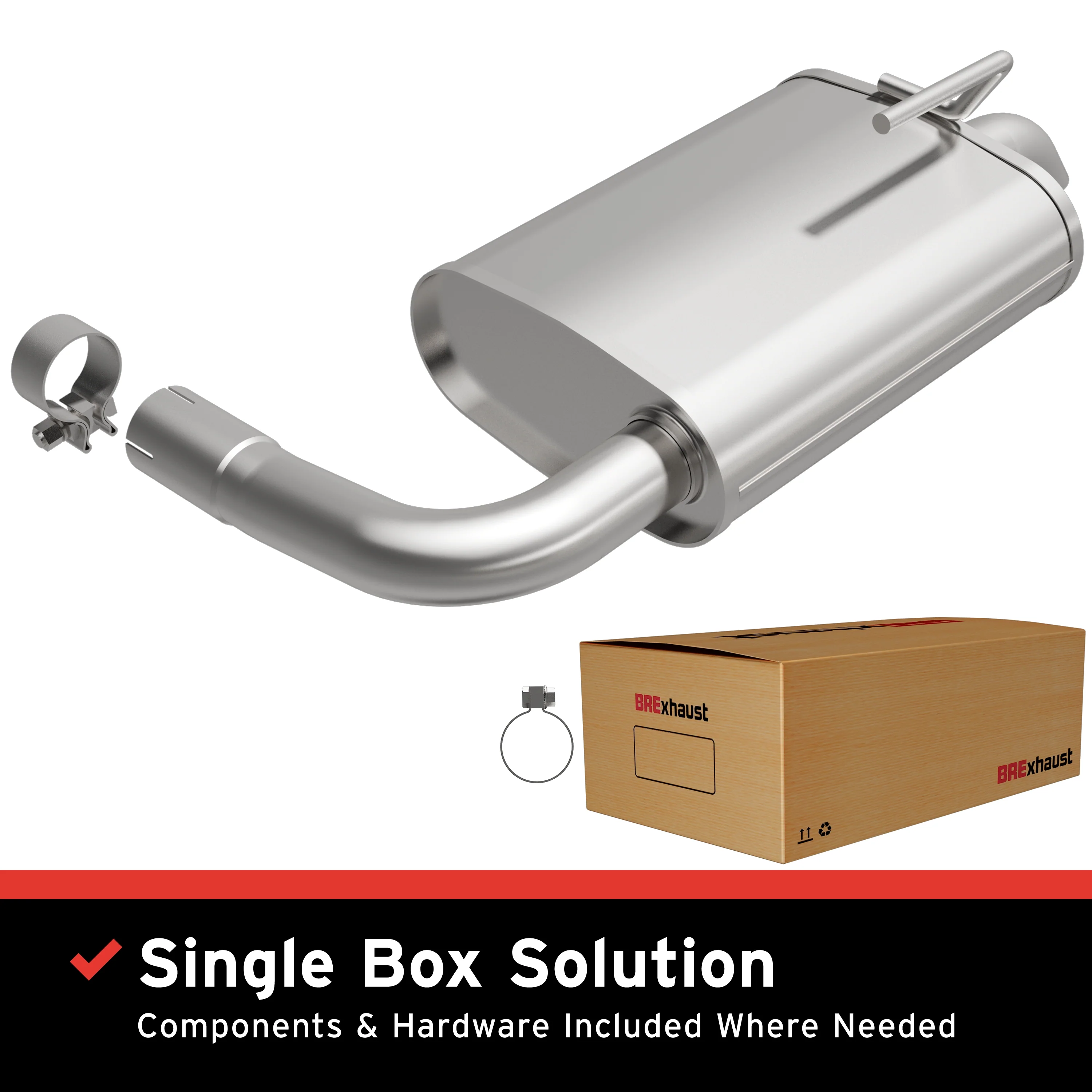 BRExhaust 2019-2025 Nissan Altima 2.5L Direct-Fit Exhaust Muffler Kit 108-0292