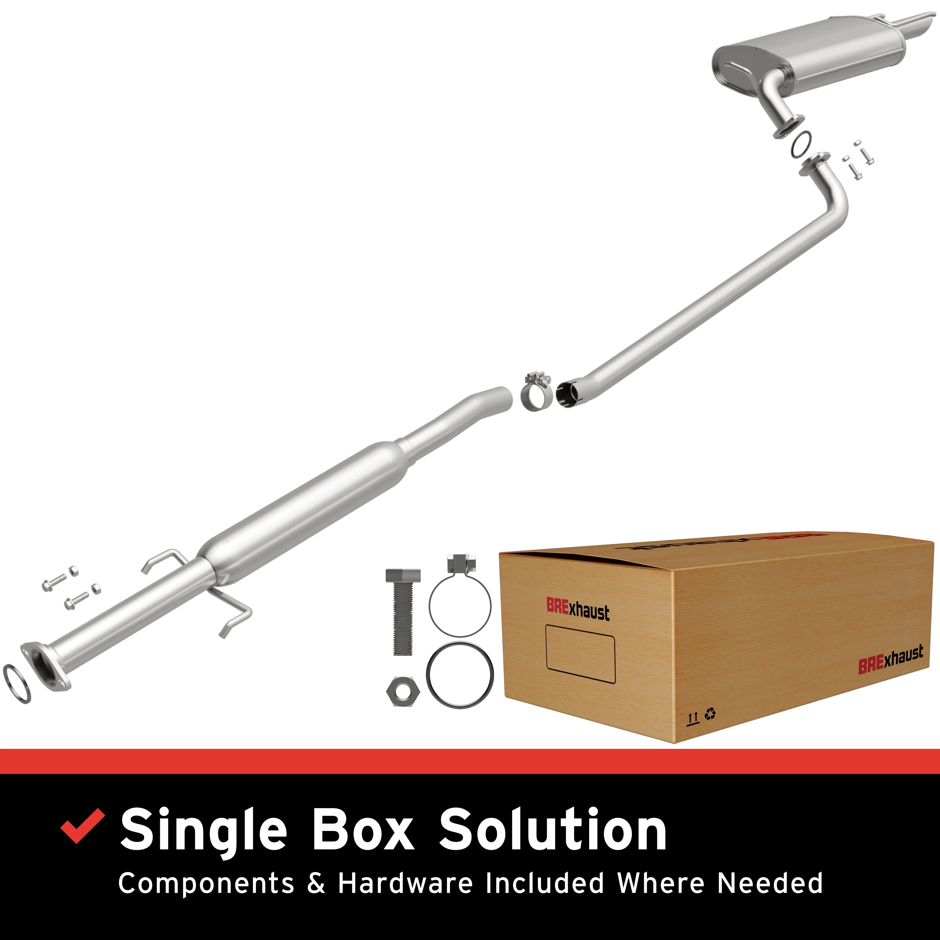 BRExhaust Stainless Steel Direct-Fit Exhaust System Kit 116-0274