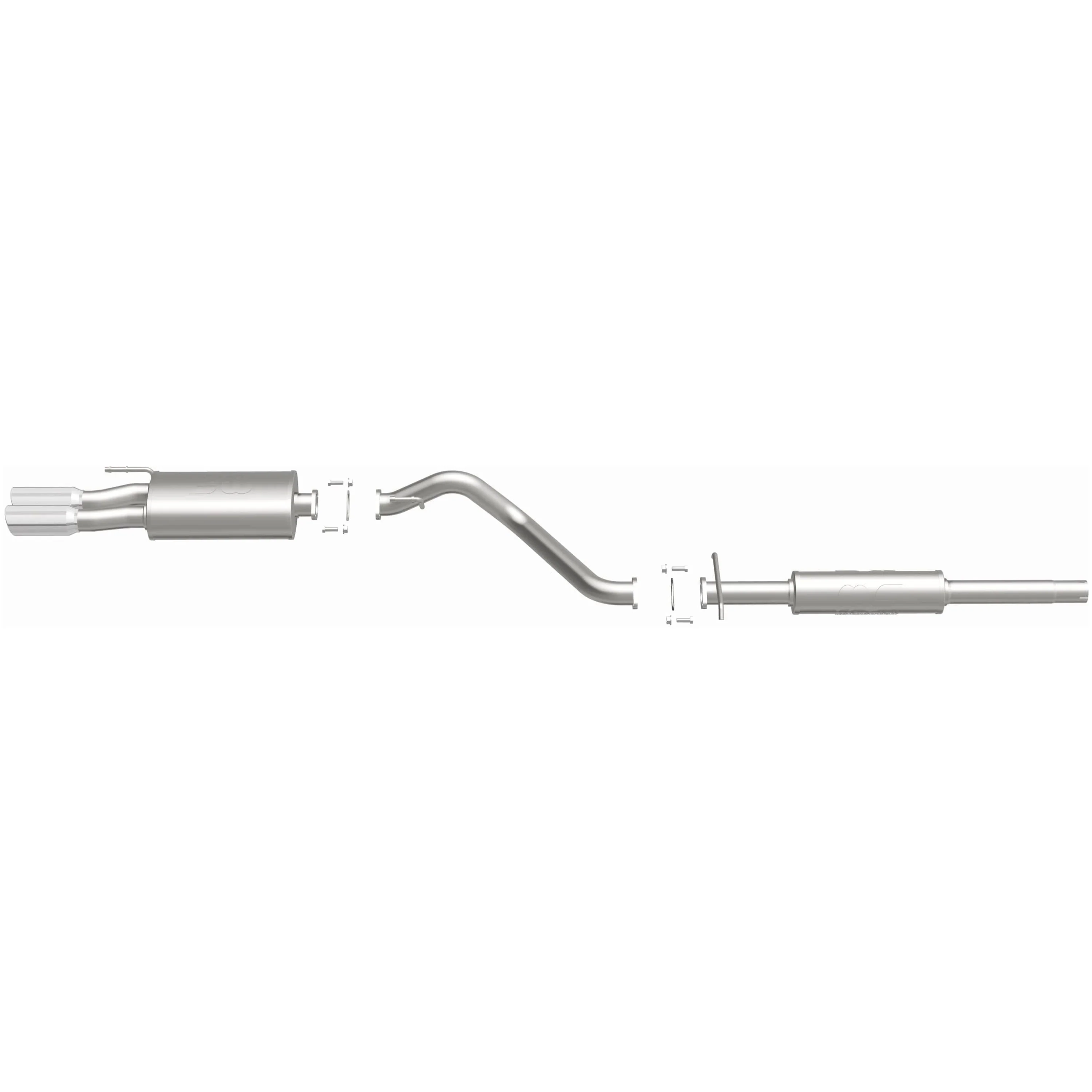 MagnaFlow 1993-1998 Volkswagen Golf 2.0L | 1995-1999 Volkswagen Golf 2.8L Touring Series Cat-Back Performance Exhaust System 15670 - Image 4